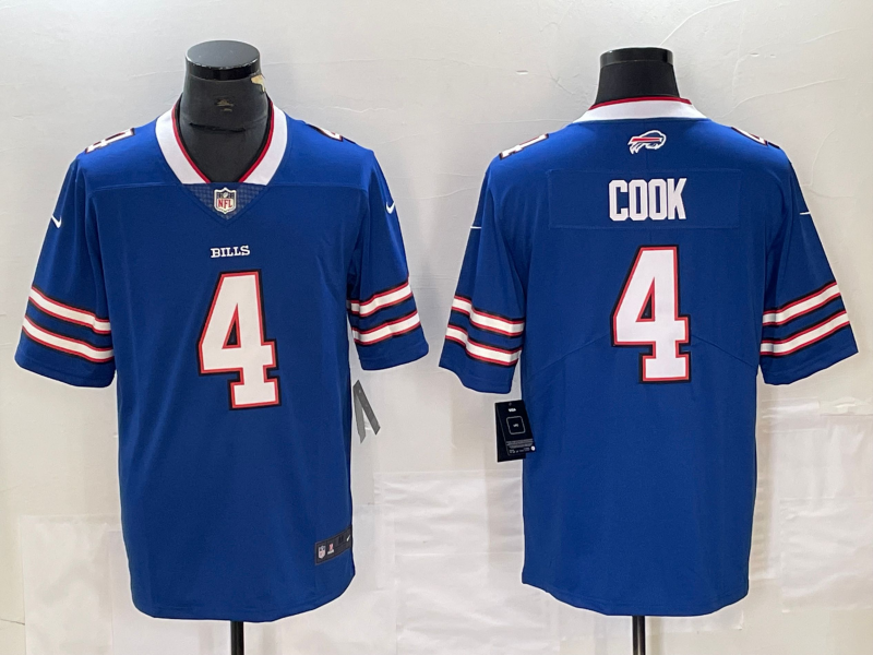 Men's Buffalo Bills James Cook #4 Royal Jersey
